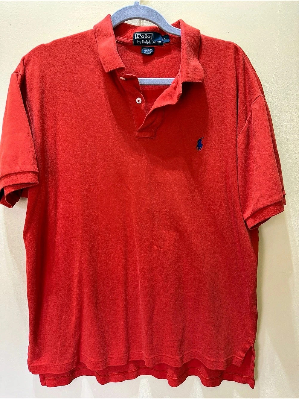 Polo by Ralph Lauren Red Cotton Polo Size Large